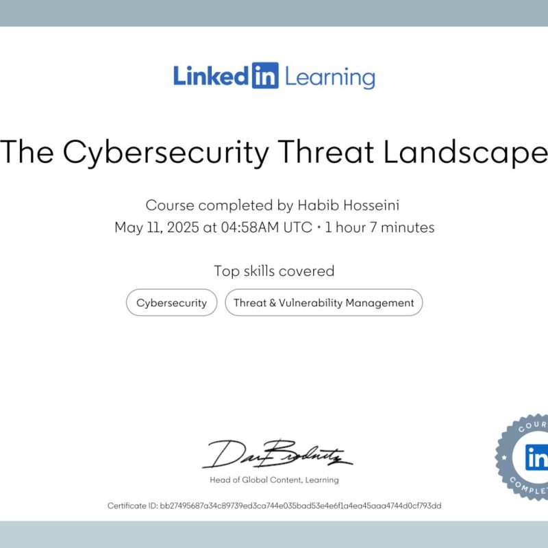 حبیب حسینی مدرس هوش مصنوعی دارنده گواهی نامه بین المللی -10