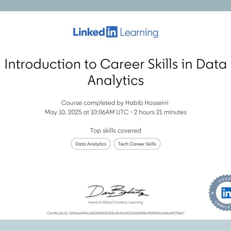 Introduction to Career Skills in Data Analytics