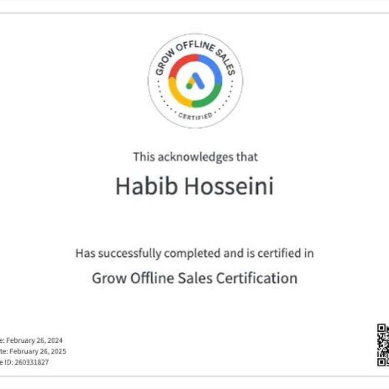 حبیب حسینی مدرس هوش مصنوعی دارنده گواهی نامه بین المللی -18