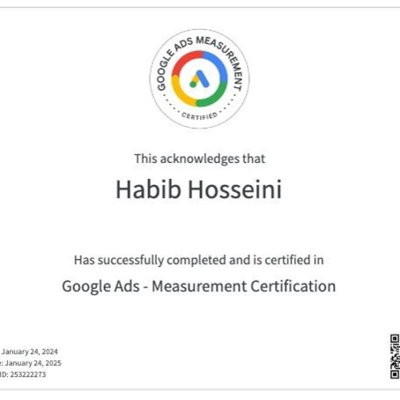 حبیب حسینی مدرس هوش مصنوعی دارنده گواهی نامه بین المللی -20