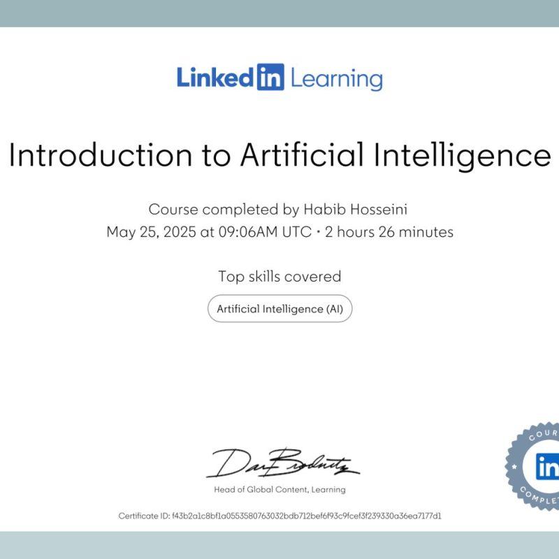 Introduction to Artificial Intelligence